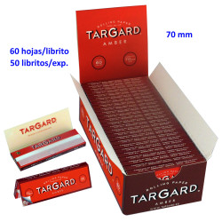 4T. Rolling paper «Tar Gard Amber®» 70 mm. Display with 50 booklets of 60 leaves