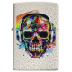 3T. Encendedor «Zippo» 49181 Skull Headphones Design