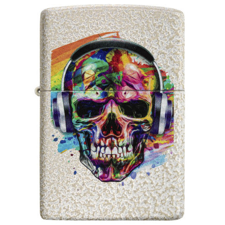 3T. Encendedor «Zippo» 49181 Skull Headphones Design