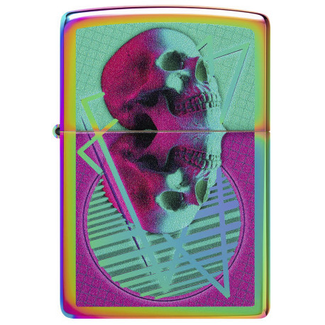 3T. Encendedor «Zippo» 151 Skull Mirrored