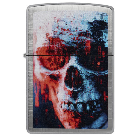 3T. Encendedor «Zippo» 28181 Skull Glitch Design