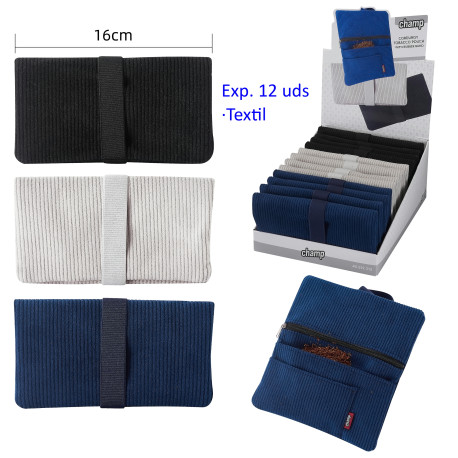 3T. Expositor con 12 bolsas para picadura de tabaco «Champ» Corduroy