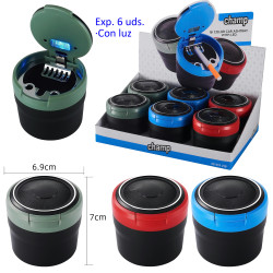 3T. Expositor con 6 ceniceros coche con led «Champ»