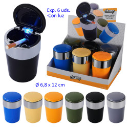 3T. Expositor con 6 ceniceros coche con led «Champ» Trendy color