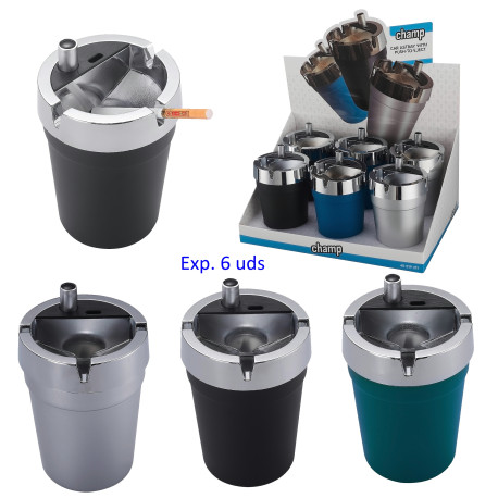 3T. Expositor con 6 ceniceros coche con expulsor «Champ»