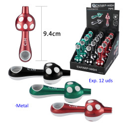 3T. Expositor con 12 Pipas metal 9,4 cm. «CHAMP-HIGH» Mushroom