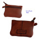 3T. Monedero unisex con 2 espacios marrón 11 x 8 cm.