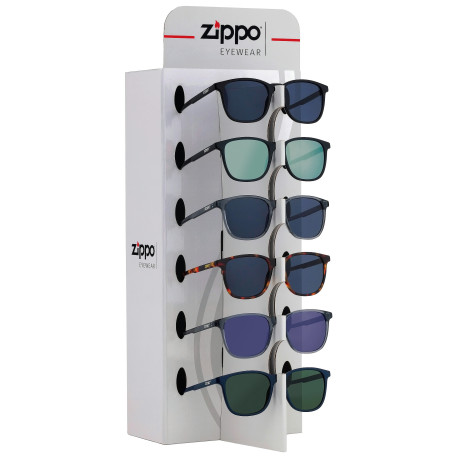 3T. Expositor con 9 gafas del sol «Zippo» UV400 para 6 gafas de sol