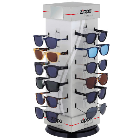 3T. Expositor con 24 gafas de sol «Zippo» UV400