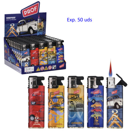 3T. Expositor con 50 encendedores piezo «Prof» Citroen