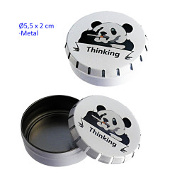 1T. Ø5,5 cm. Cajita metal autocierre «click»