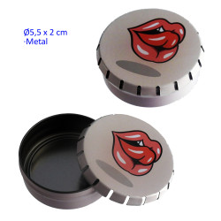 1T. Ø5,5 cm. Cajita metal autocierre «click»