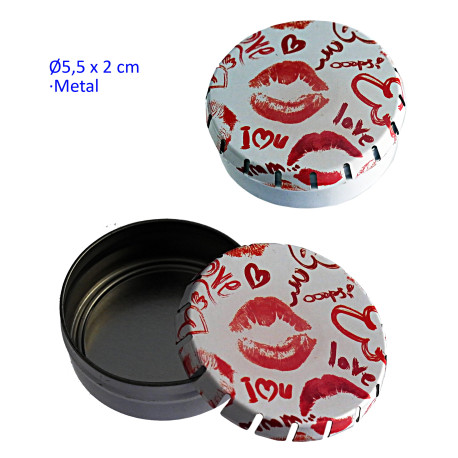 1T. Ø5,5 cm. Cajita metal autocierre «click»