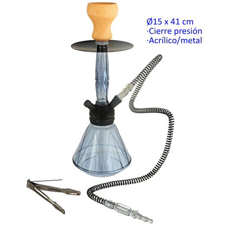 1T. 41 cm Shisha acrílica azul