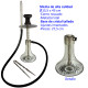 5T. 43 cm Shisha de metal con base de cristal tallado