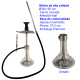 5T. 56 cm Shisha de metal con base de cristal tallado