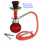 1T. 27 cm Shisha roja acrílica con base de cristal