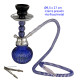 1T. 27 cm Shisha azul acrílica con base de cristal