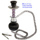 1T. 27 cm Shisha negra acrílica con base de cristal