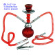 1T. 27 cm Shisha roja acrílica con base de cristal