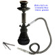 1T. 34,5 cm Shisha negra acrílica con base de cristal