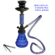 1T. 34,5 cm Shisha azul acrílica con base de cristal