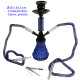 1T. 34,5 cm Shisha azul acrílica con base de cristal