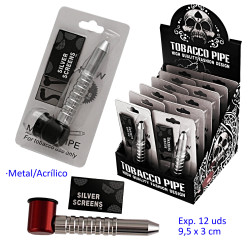 1T. Expositor con 12 pipas 9,5 cm.