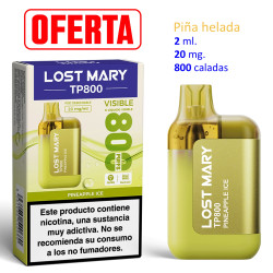 4T. Pineapple Ice 20 mg. «Lost Mary TP 800» Vaper desechable