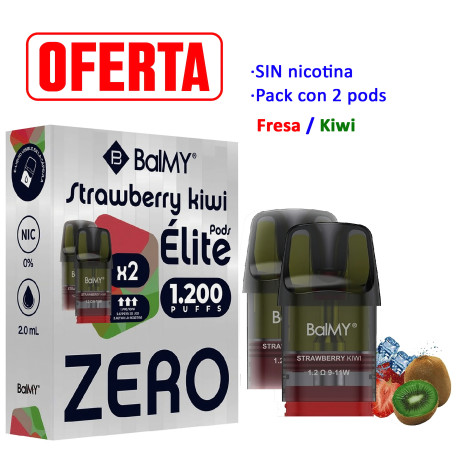 4T. Strawberry-Kiwi 0 mg.  «BALMY ÉLITE» 2 Pods recarga