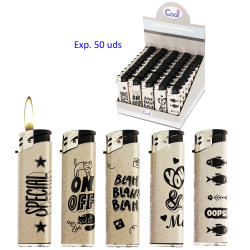 5T. Expositor con 50 encendedores piezo «COOL» Sight Gags