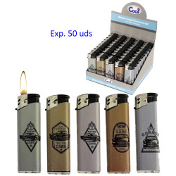 5T. Expositor con 50 encendedores piezo «COOL» Retro Cars