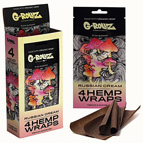 3T. «G-Rollz» hemp wraps «Russian Cream» Exp. 15 packs con 4 blunts (60 blunts)