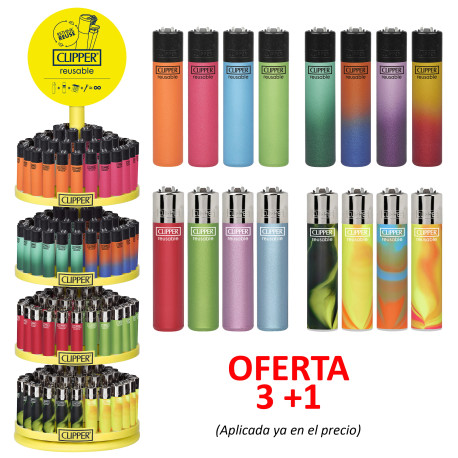 4T. Clipper «MIX PINTADO 1» Carrusel con 192 encendedores