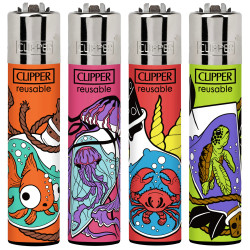 4T. Clipper «SEA BOTTLES» Exp. 48 encendedores