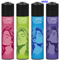 4T. Mini «Clipper» «WATERCOLOR LADIES» Exp. 48 encendedores