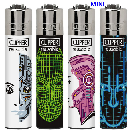 4T. Mini «Clipper» «AI FACES» Exp. 48 encendedores