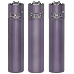 4T. Clipper «THE NEW BLACK» Exp. 12 encendedores con estuche de metal