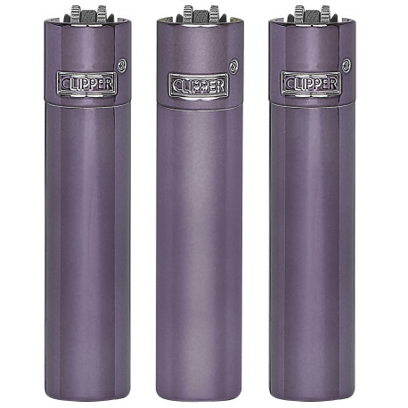 4T. Clipper «THE NEW BLACK» Exp. 12 encendedores con estuche de metal