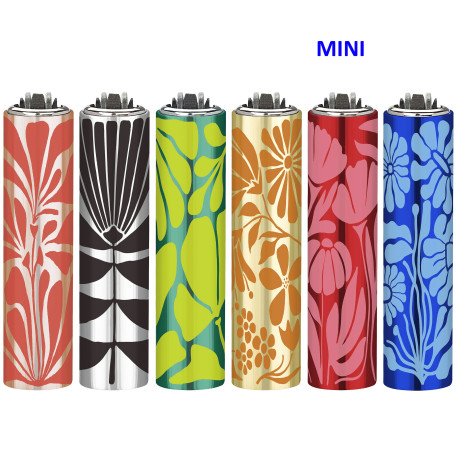 4T. Mini Clipper «METALLIC NATURE» Exp. 30 encendedores con funda metal