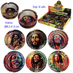 1T. Expositor 6 ceniceros vidrio