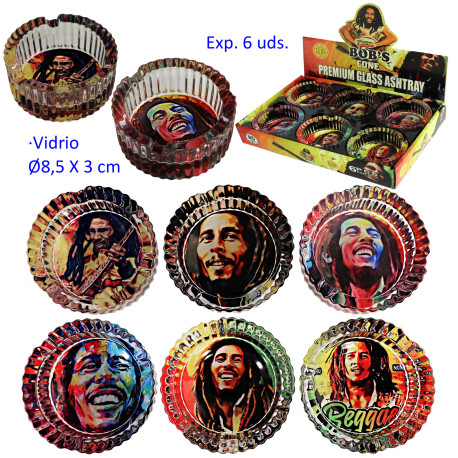1T. Expositor 6 ceniceros vidrio