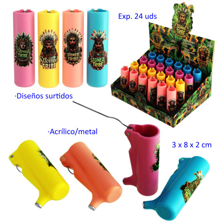 1T. Expositor 24 fundas encendedor