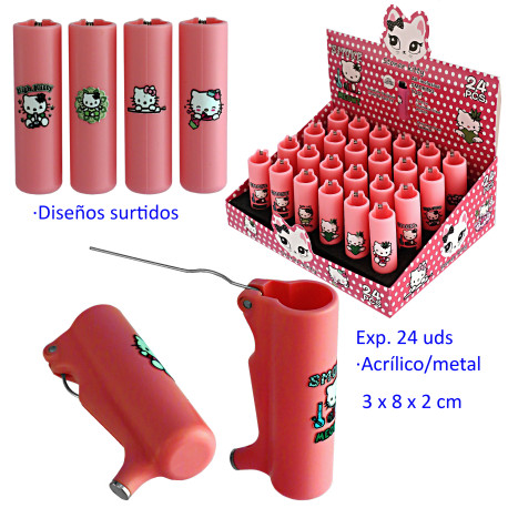 1T. Expositor 24 fundas encendedor