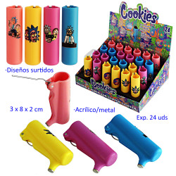 1T. Expositor 24 fundas encendedor