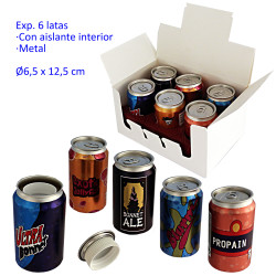 1T. Expositor con 6 latas ocultación