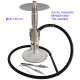 1T. 35 cm Shisha plata de aluminio con base de cristal