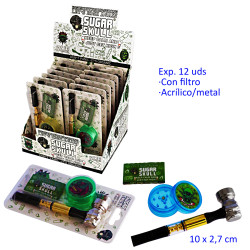 1T. Expositor 12 blisters pipa y grinder