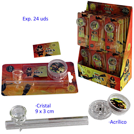 1T. Expositor 24 blisters pipa y grinder