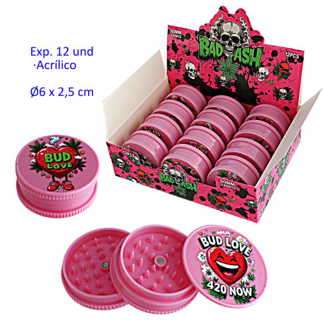 1T. Ø6 cm. Expositor con 12 grinders acrílicos